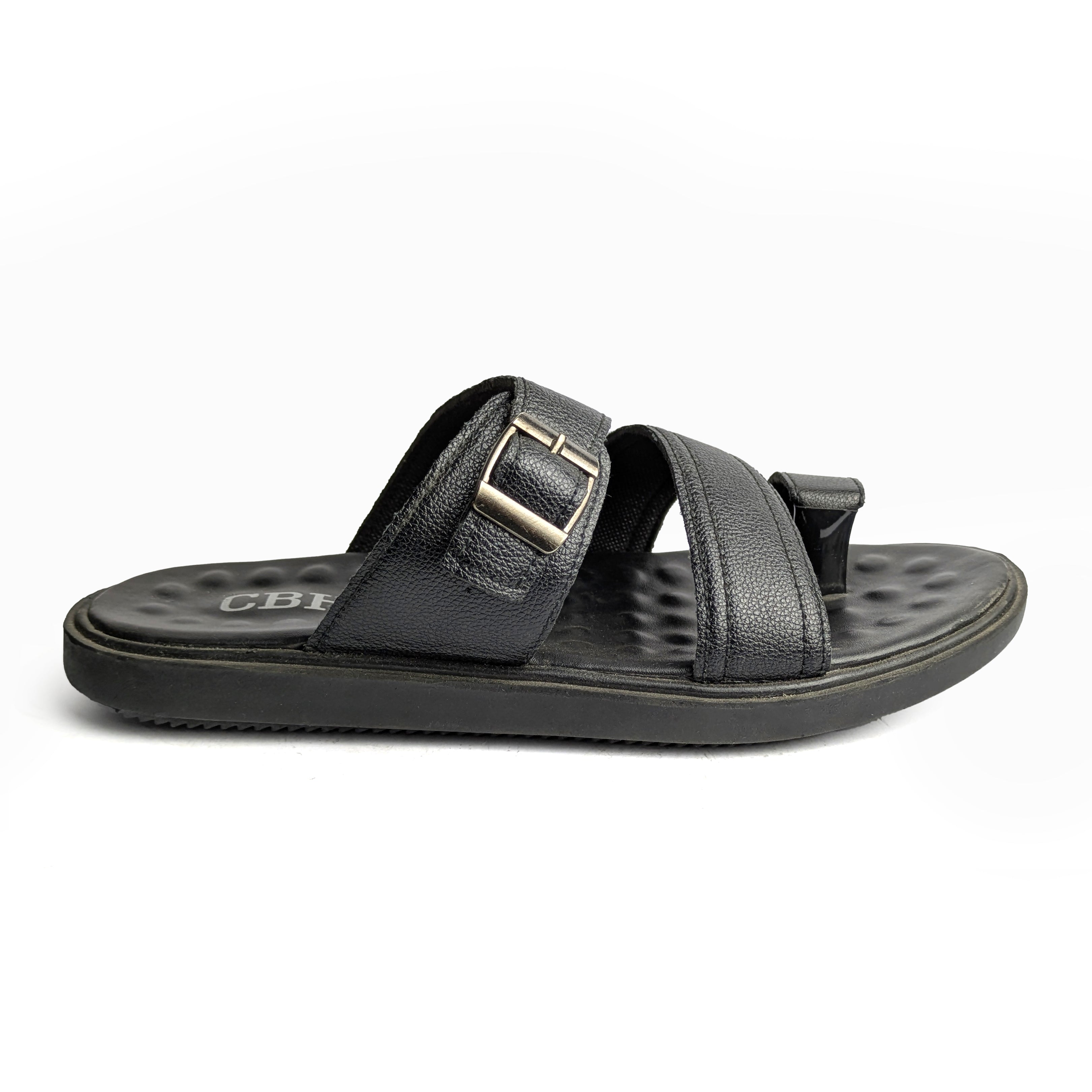 Black Casual Chappal