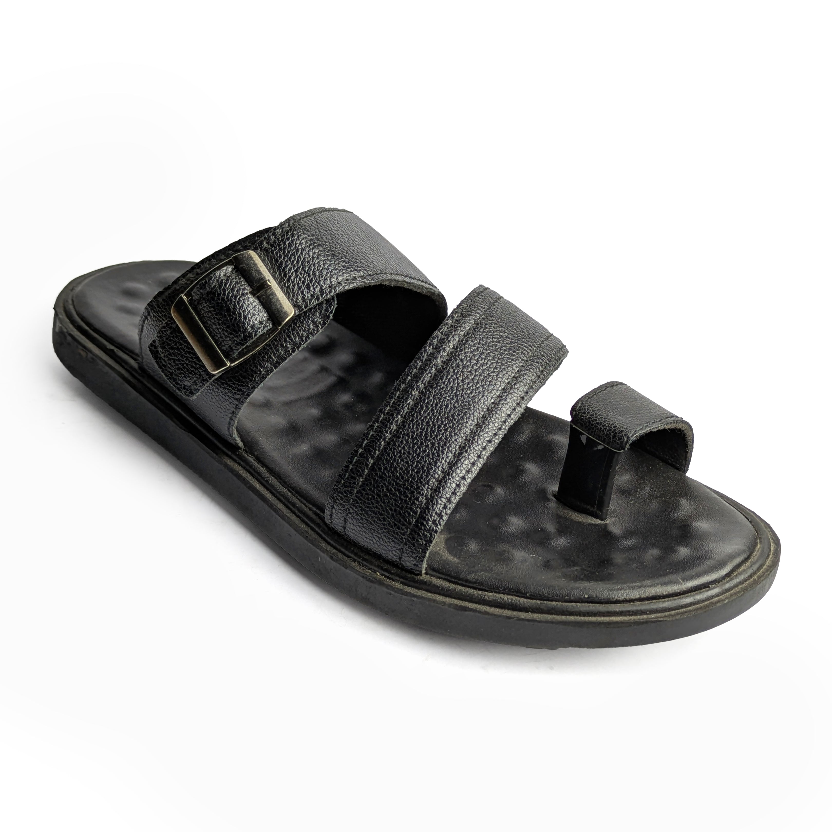 Black Casual Chappal