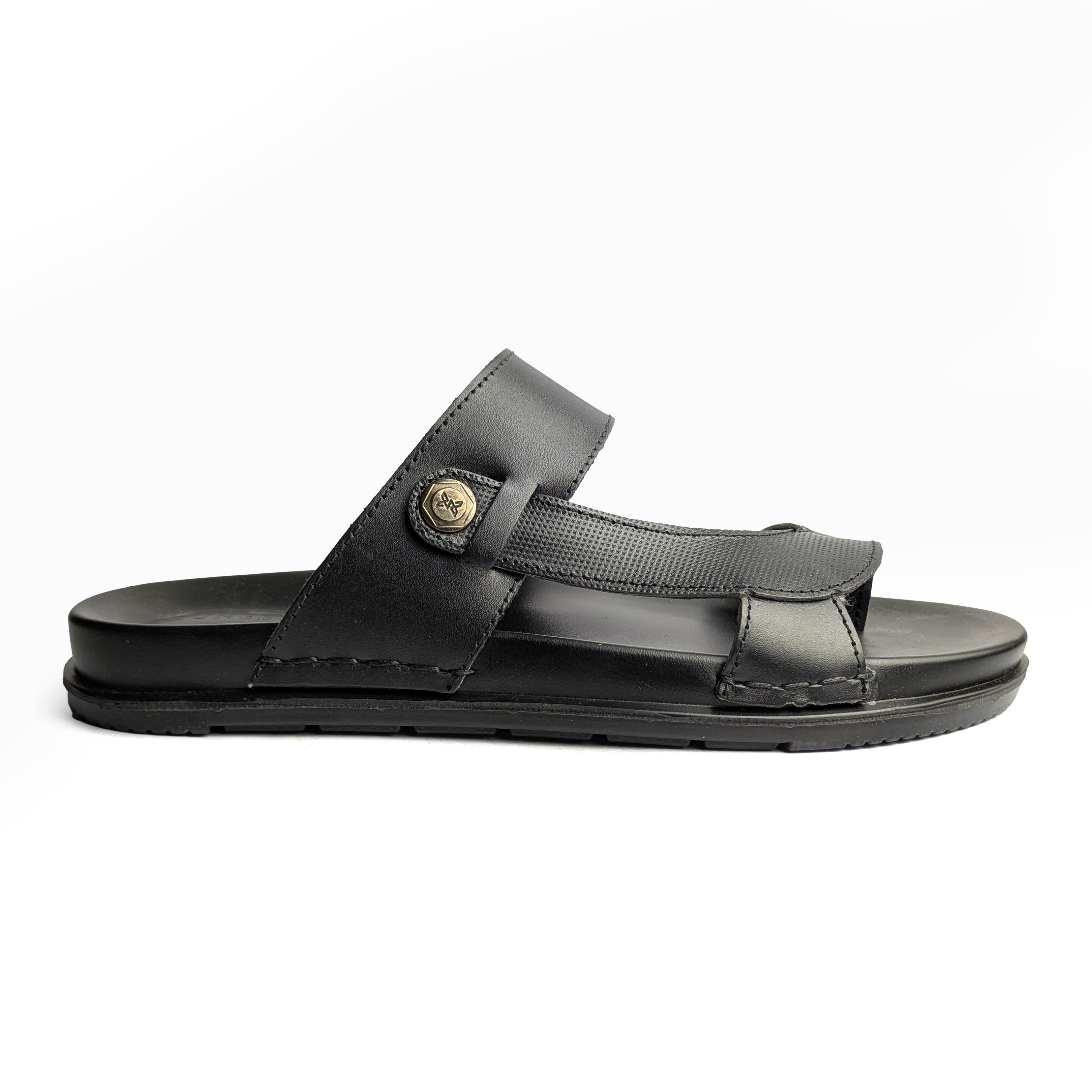 Black Casual Chappal