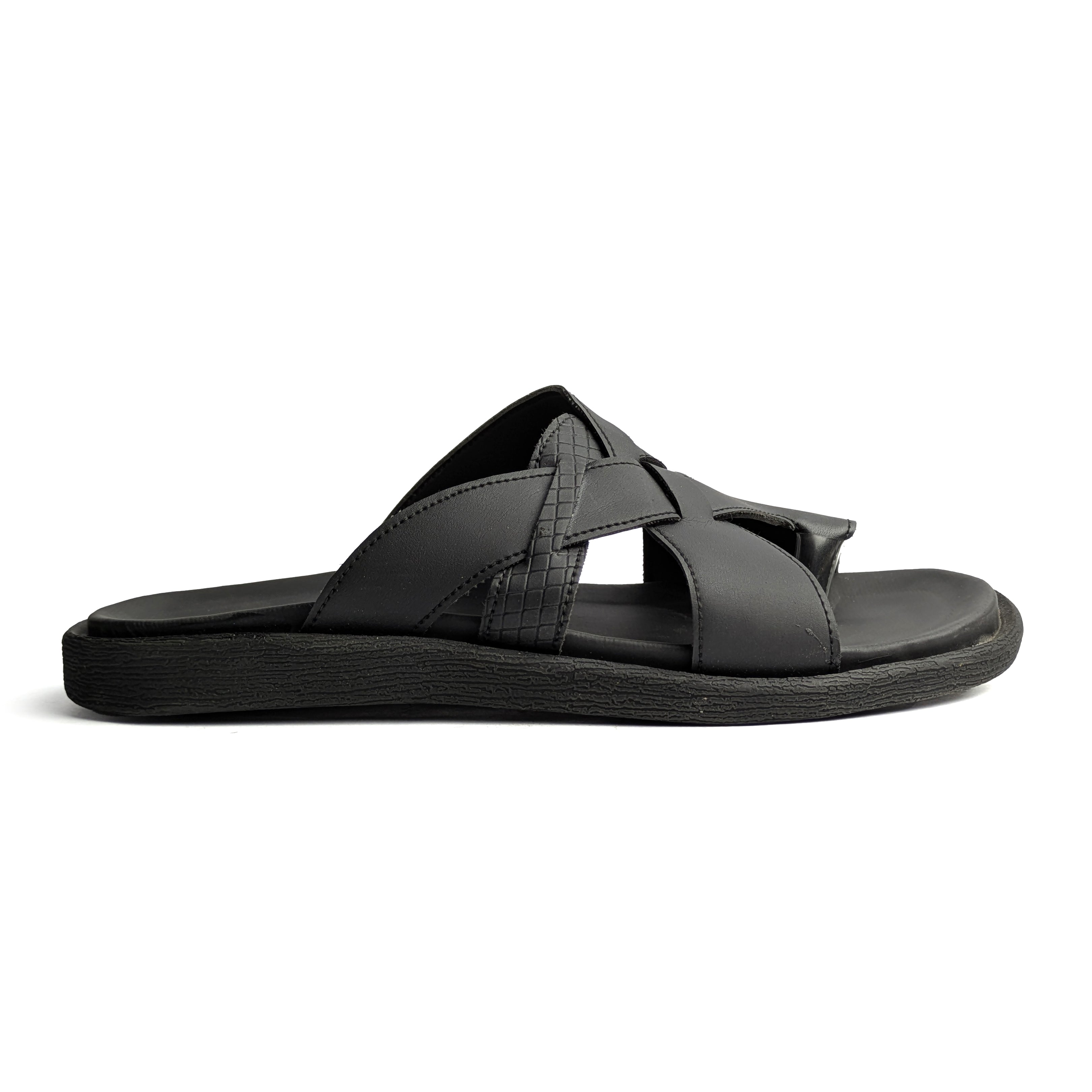 Black Casual Chappal