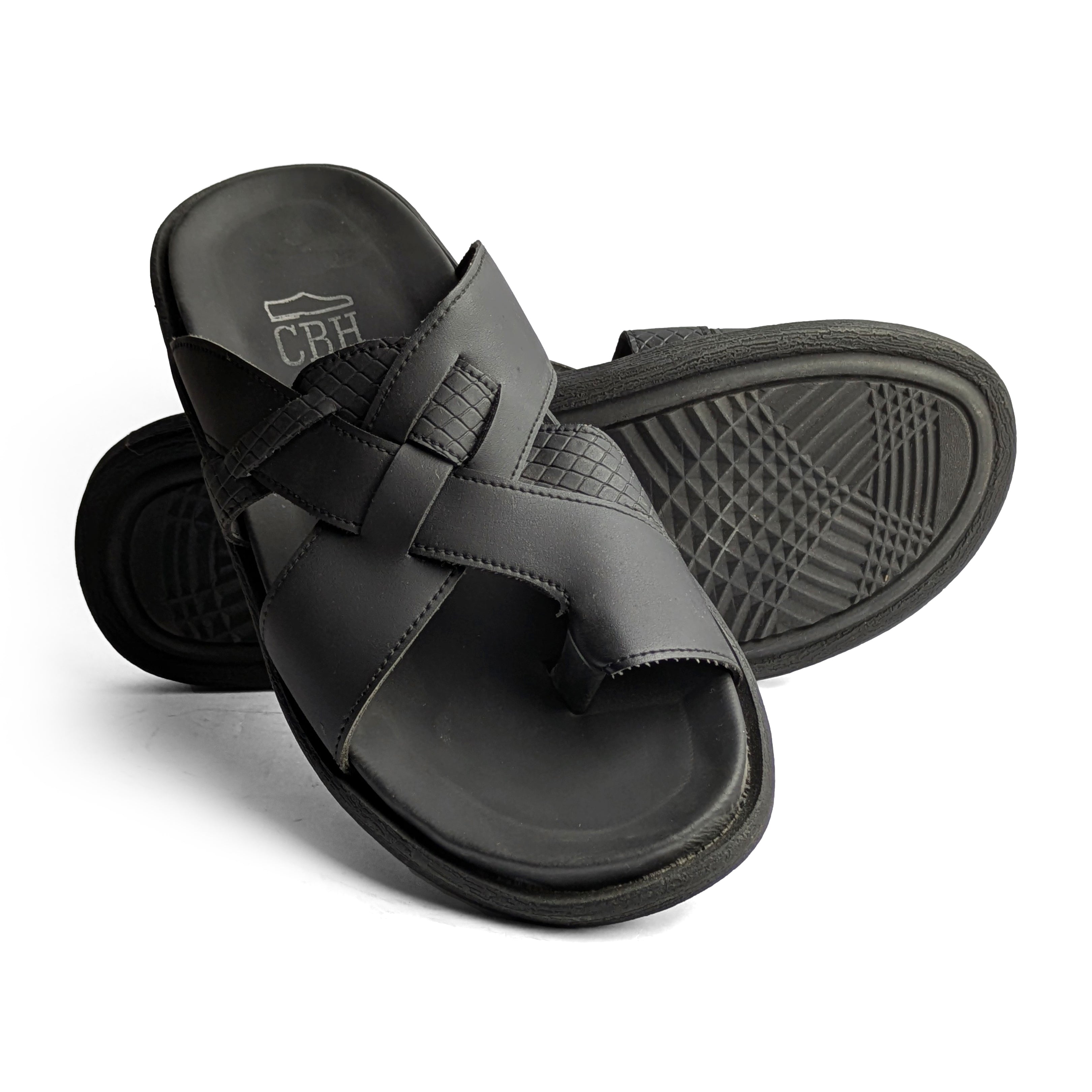 Black Casual Chappal
