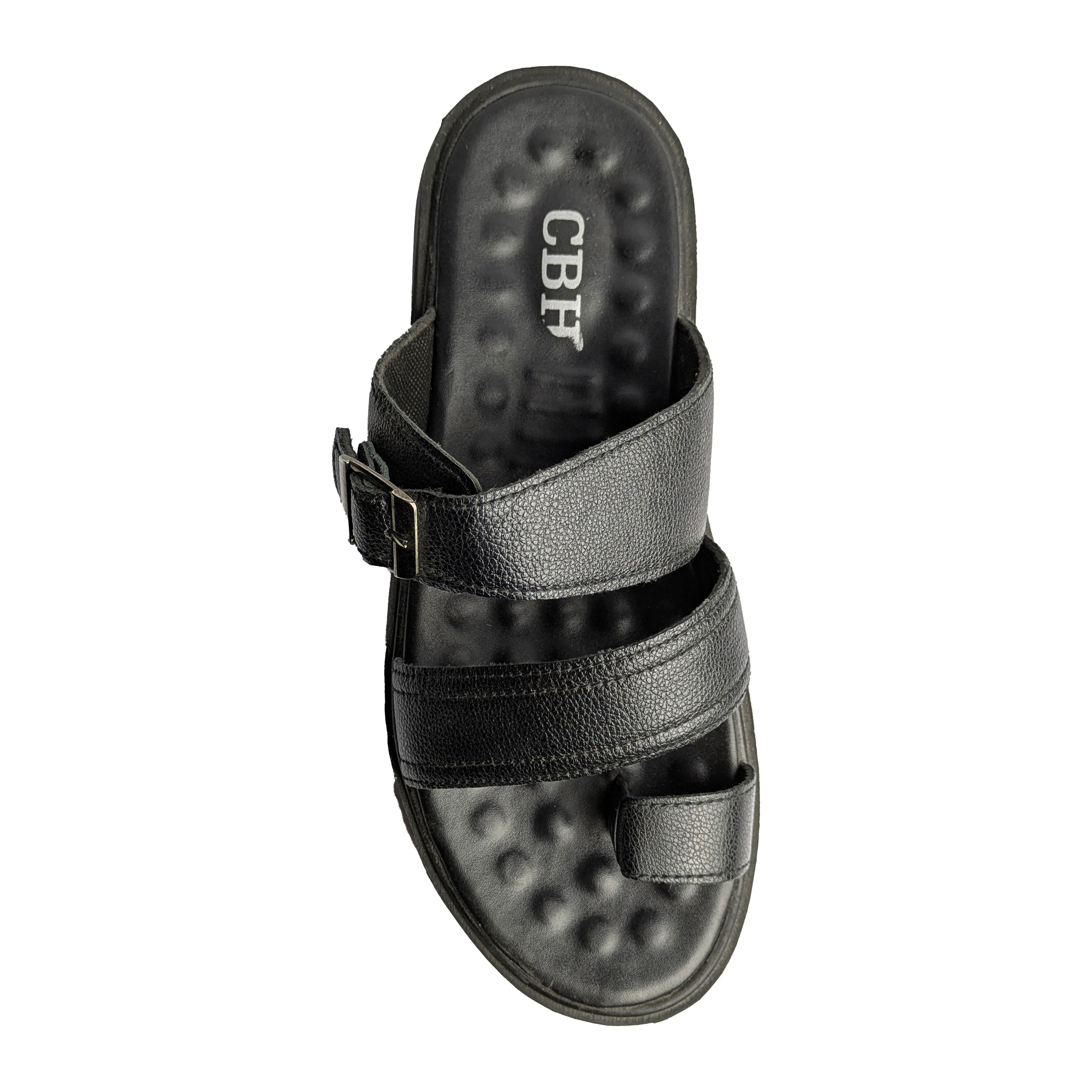 Black Casual Chappal